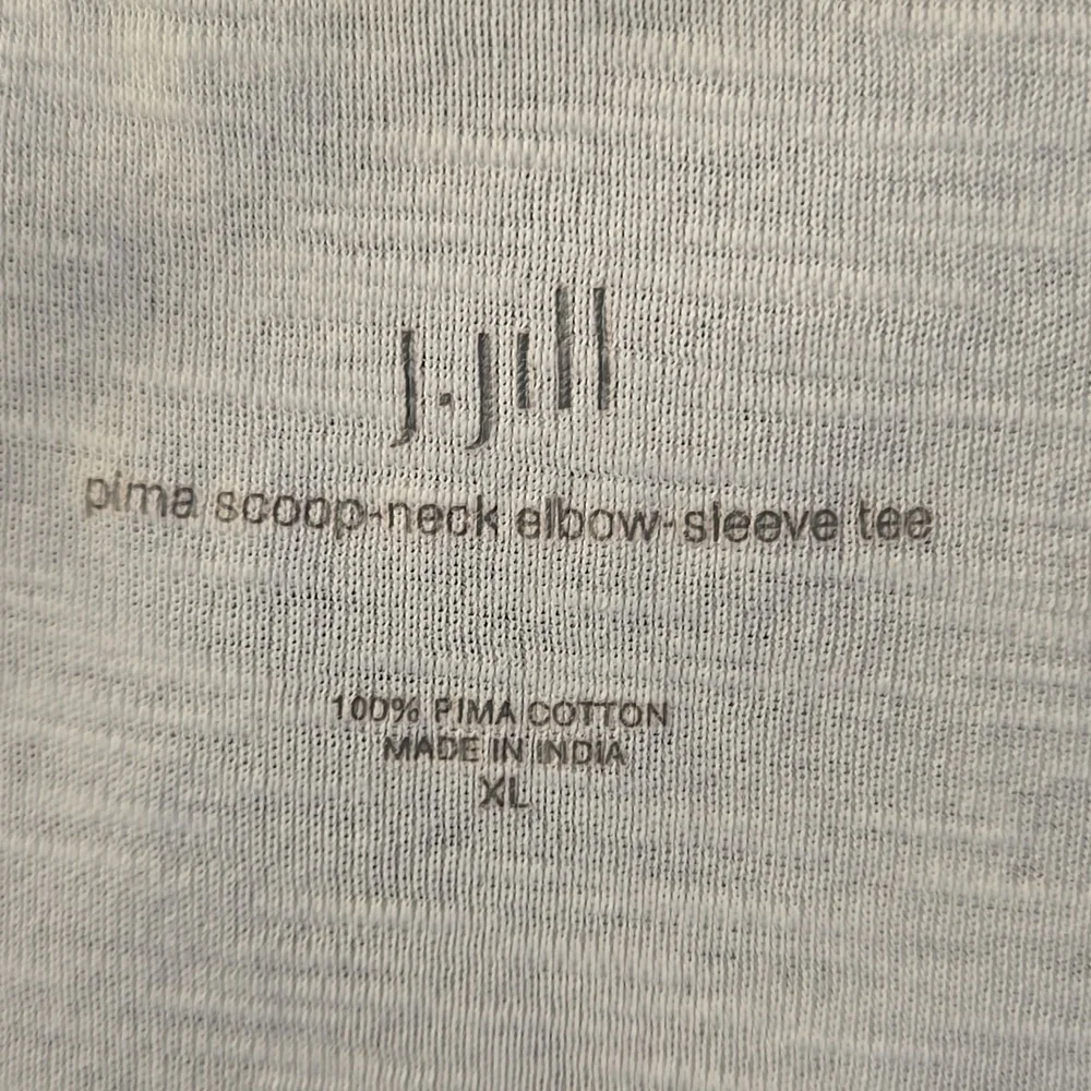 J. Jill Light Blue Short Sleeve Tee - Picture 4 of 10